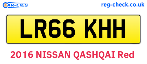 LR66KHH are the vehicle registration plates.