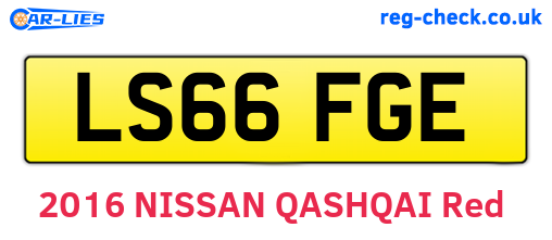 LS66FGE are the vehicle registration plates.