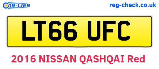 LT66UFC are the vehicle registration plates.