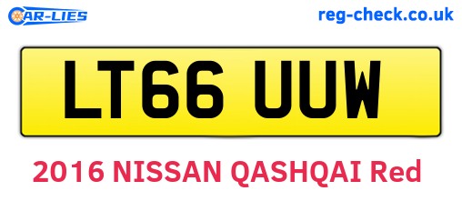 LT66UUW are the vehicle registration plates.