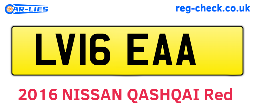LV16EAA are the vehicle registration plates.