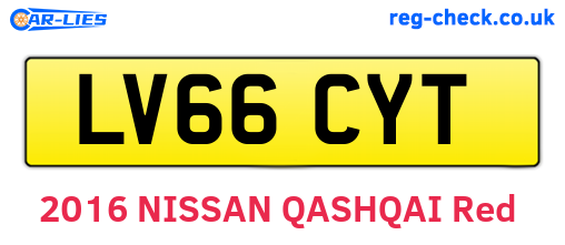 LV66CYT are the vehicle registration plates.