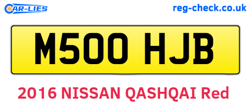 M500HJB are the vehicle registration plates.