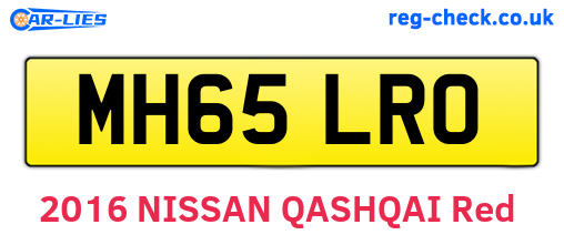 MH65LRO are the vehicle registration plates.