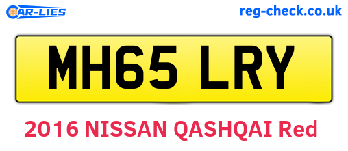MH65LRY are the vehicle registration plates.