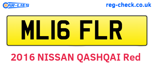 ML16FLR are the vehicle registration plates.