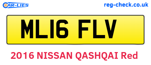 ML16FLV are the vehicle registration plates.