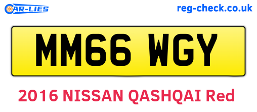 MM66WGY are the vehicle registration plates.
