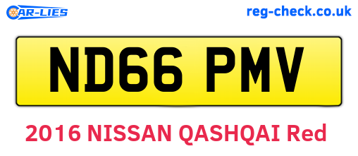 ND66PMV are the vehicle registration plates.