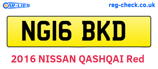 NG16BKD are the vehicle registration plates.