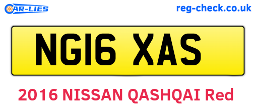 NG16XAS are the vehicle registration plates.