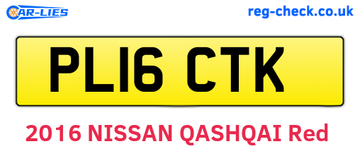 PL16CTK are the vehicle registration plates.