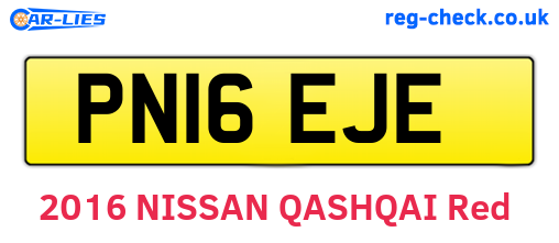 PN16EJE are the vehicle registration plates.