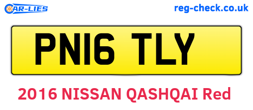 PN16TLY are the vehicle registration plates.