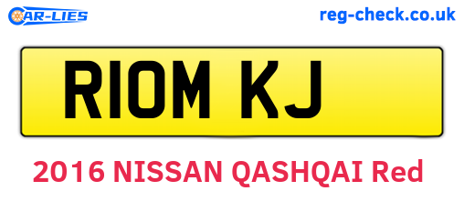 R10MKJ are the vehicle registration plates.