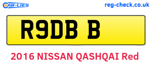 R9DBB are the vehicle registration plates.