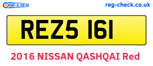 REZ5161 are the vehicle registration plates.