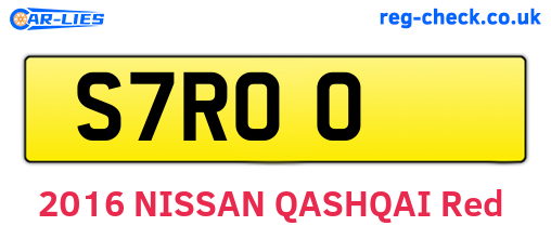 S7ROO are the vehicle registration plates.