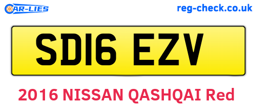 SD16EZV are the vehicle registration plates.
