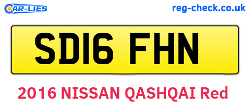 SD16FHN are the vehicle registration plates.