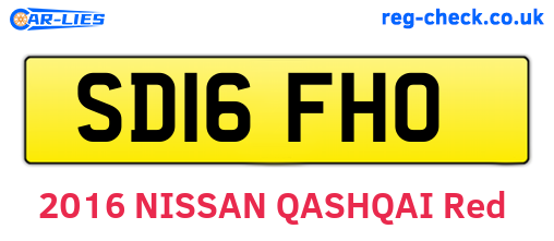 SD16FHO are the vehicle registration plates.