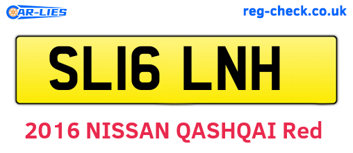 SL16LNH are the vehicle registration plates.