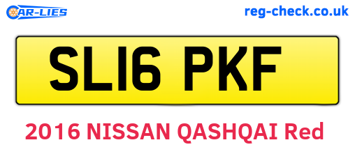 SL16PKF are the vehicle registration plates.