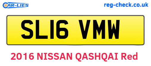 SL16VMW are the vehicle registration plates.