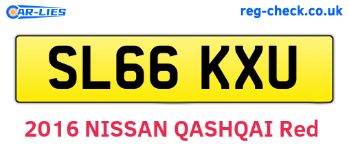 SL66KXU are the vehicle registration plates.