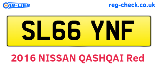SL66YNF are the vehicle registration plates.