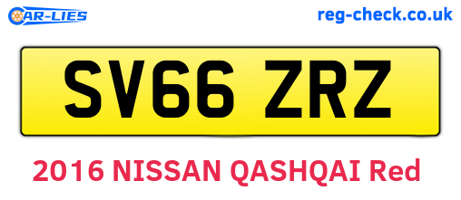 SV66ZRZ are the vehicle registration plates.