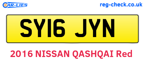 SY16JYN are the vehicle registration plates.