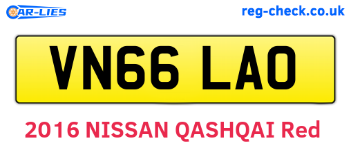 VN66LAO are the vehicle registration plates.
