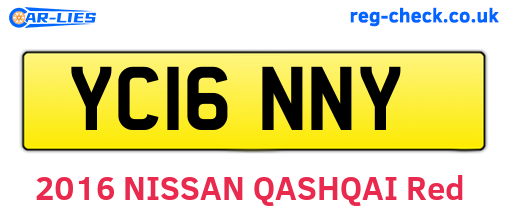 YC16NNY are the vehicle registration plates.
