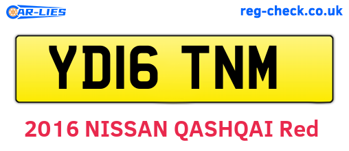 YD16TNM are the vehicle registration plates.