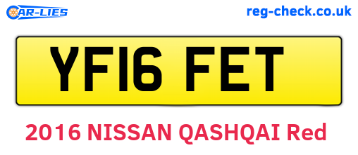 YF16FET are the vehicle registration plates.