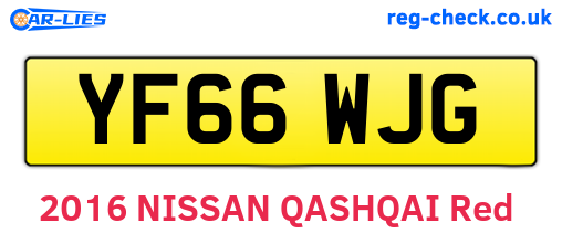 YF66WJG are the vehicle registration plates.