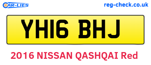 YH16BHJ are the vehicle registration plates.