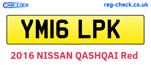 YM16LPK are the vehicle registration plates.