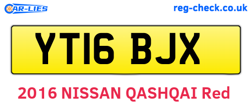 YT16BJX are the vehicle registration plates.