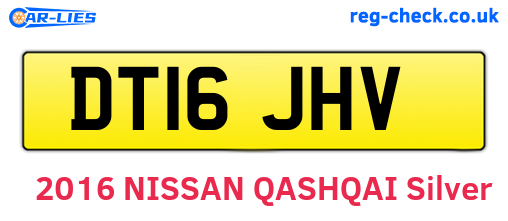DT16JHV are the vehicle registration plates.