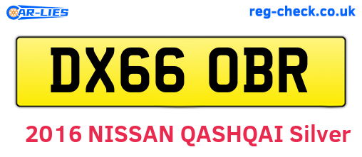 DX66OBR are the vehicle registration plates.