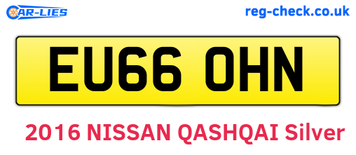 EU66OHN are the vehicle registration plates.