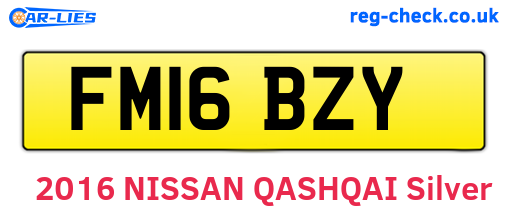 FM16BZY are the vehicle registration plates.
