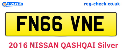 FN66VNE are the vehicle registration plates.