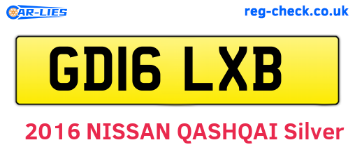 GD16LXB are the vehicle registration plates.