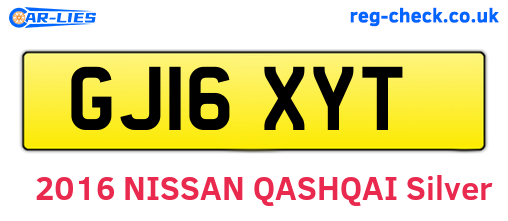GJ16XYT are the vehicle registration plates.