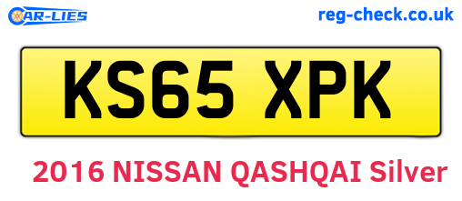 KS65XPK are the vehicle registration plates.