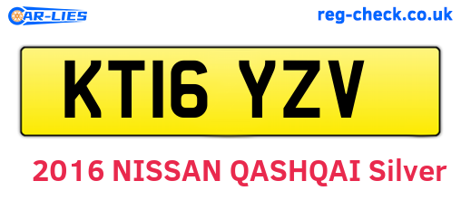 KT16YZV are the vehicle registration plates.