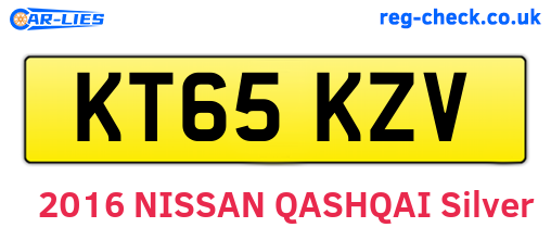 KT65KZV are the vehicle registration plates.